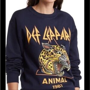 Def Leppard 💋Pyromania 1987 United States Tour Crewneck Sweatshirt
